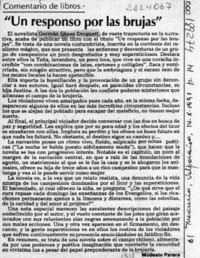 "Un responso por las brujas"  [artículo] Modesto Parera.