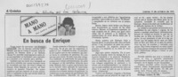 En busca de Enrique  [artículo] Andrea Andrade.