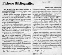 Fichero bibliográfico  [artículo] Carlos René Ibacache.