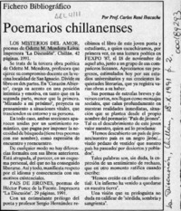 Poemarios chillanenses  [artículo] Carlos René Ibacache.