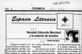 Reinaldo Edmundo Marchant y la creación de mundos