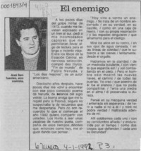 El enemigo  [artículo] José Sanfuentes.