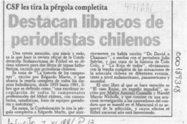 Destacan libracos de periodistas chilenos  [artículo].