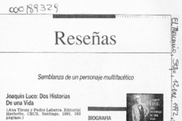 Joaquín Luco, dos historias de una vida  [artículo] H. P. V.