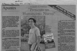 "Presiento un humanismo nuevo"  [artículo] María Teresa Cárdenas M.