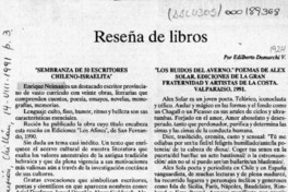 Reseña de libros  [artículo] Edilberto Domarchi V.