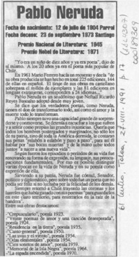 Pablo Neruda  [artículo].