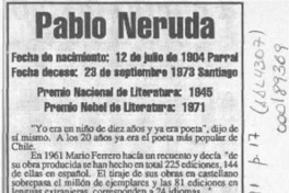 Pablo Neruda  [artículo].