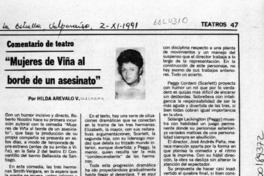 "Mujeres de Viña al borde de un asesinato"  [artículo] Hilda Arévalo V.