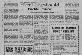 "Perfil biográfico del pueblo vasco"  [artículo] Tránsito Bustamante Molina.