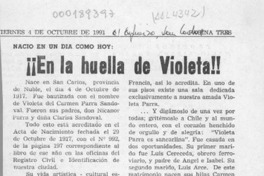 En la huella de Violeta!!  [artículo] Hto. Baroni L.