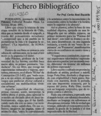 Fichero bibliográfico  [artículo] Carlos René Ibacache.