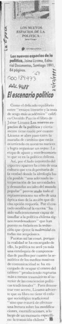 Escritorio  [artículo] Carlos Olivárez.