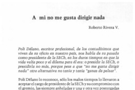 A mi no me gusta dirigir nada