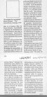 "El Antiguo ha sucumbido"  [artículo] H. N.