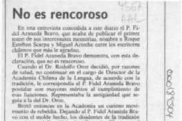 No es rencoroso  [artículo] Filebo.