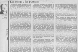 Las obras y las pompas  [artículo] Jorge Edwards.