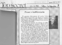 Pesar e indiferencia  [artículo].