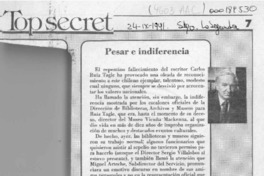 Pesar e indiferencia  [artículo].