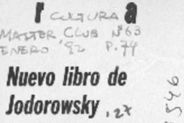 Nuevo libro de Jodorowsky  [artículo]