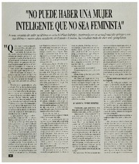 "No puede haber una mujer inteligente que no sea feminista"