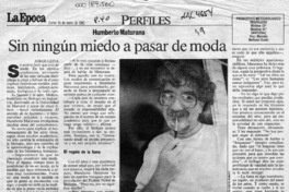 Sin ningún miedo a pasar de moda  [artículo] Jorge Leiva.