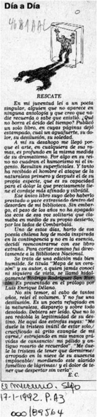 Rescate  [artículo] E. C.