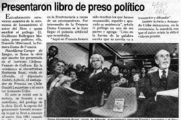 Presentaron libro de preso político  [artículo].