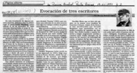 Evocación de tres escritores  [artículo]Marino Muñoz Lagos.
