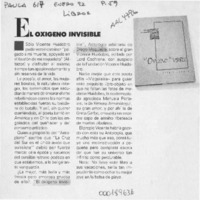 El Oxígeno invisible  [artículo]