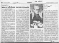 Memorialista de buena memoria  [artículo] Filebo.
