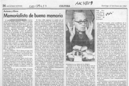 Memorialista de buena memoria  [artículo] Filebo.