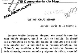 Gustavo Adolfo Bécquer  [artículo] Darío de la Fuente D.
