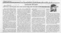 Lecturas del mes : [artículo]