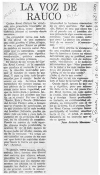 La voz de Rauco  [artículo] Juan Antonio Massone.