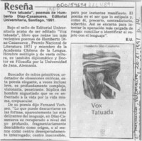 Reseña  [artículo] E. U.