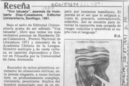 Reseña  [artículo] E. U.