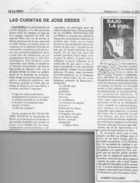 Las cuentas de José Dedes  [artículo] Andrés Gallardo.