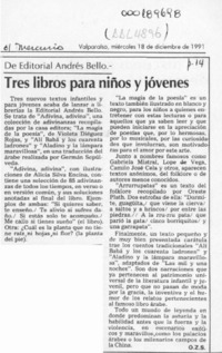 Tres libros para niños y jóvenes  [artículo] O. Z. S.