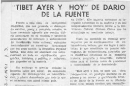 "Tibet ayer y hoy" de Darío de la Fuente  [artículo] Antonio Rodas Sánchez.