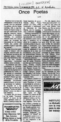 Once poetas  [artículo] Lot.