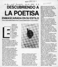 Descubriendo a la poetisa enmascarada en su estilo  [artículo] Daga.