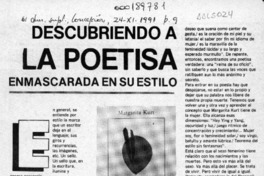 Descubriendo a la poetisa enmascarada en su estilo  [artículo] Daga.