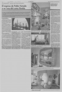 El regreso de Pablo Neruda a su casa del cerro Florida