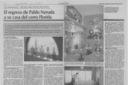 El regreso de Pablo Neruda a su casa del cerro Florida
