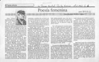 Poesía femenina  [artículo] Marino Muñoz lagos.