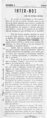 Inter - Nos  [artículo] Enrique Neiman.