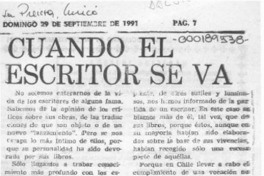 Cuando el escritor se va