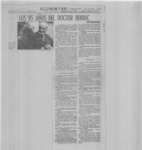 Los 95 años del doctor Rendic