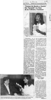 "Versos de razón y sueño" fue "lanzado" en Casa de la Cultura y Turismo  [artículo] Ferocla.